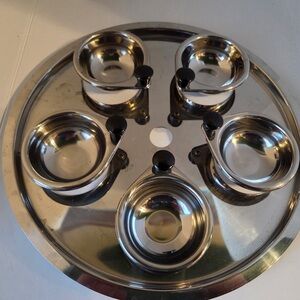 Egg Poacher Pan Tray Insert With 5 Cups 11”